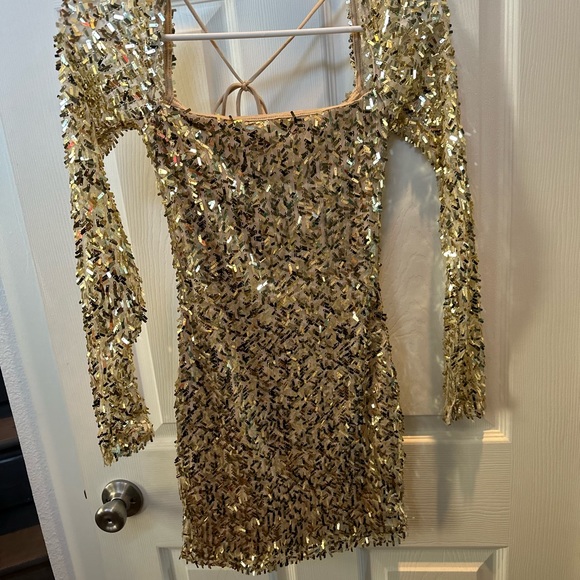 XS gold cocktail sequin dress - Picture 5 of 5